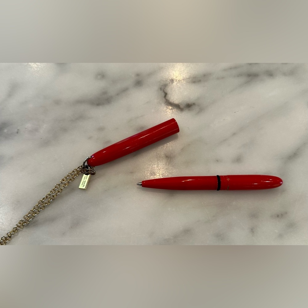 KATE SPADE Necklace - Red Pen with Gold Chain - Picture 9 of 14